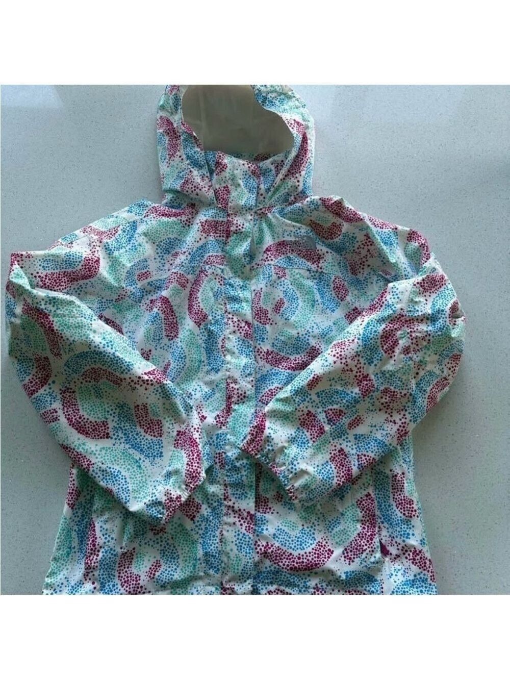 North Face Size 14/16 Colorful Kids Hooded rain/spring Jacket